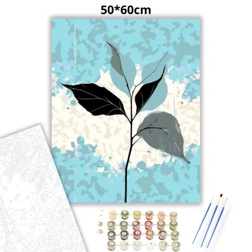 Pasztell háttér - számfestő készlet - Számfestő.hu - 50×60cm - Keretre feszítve