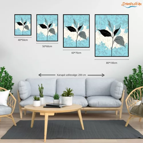 Pasztell háttér - számfestő készlet - Számfestő.hu - 80×100cm - Keretre feszítve