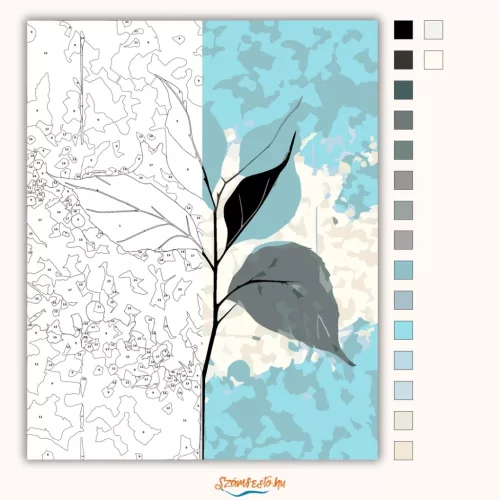 Pasztell háttér - számfestő készlet - Számfestő.hu - 40×50cm - Keretre feszítve