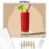 Bloody Mary koktél - számfestő készlet - Számfestő.hu - 50×60cm - Keret nélkül