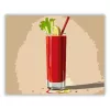 Bloody Mary koktél - számfestő készlet - Számfestő.hu - 60×70cm - Keretre feszítve