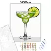 Friss margarita koktél - számfestő készlet - Számfestő.hu - 50×60cm - Keretre feszítve