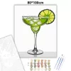 Friss margarita koktél - számfestő készlet - Számfestő.hu - 80×100cm - Keret nélkül