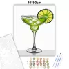 Friss margarita koktél - számfestő készlet - Számfestő.hu - 40×50cm - Keretre feszítve