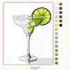 Friss margarita koktél - számfestő készlet - Számfestő.hu - 40×50cm - Keretre feszítve