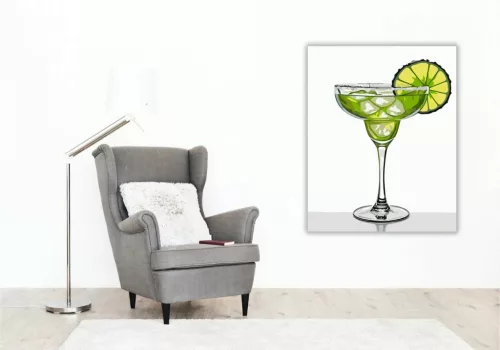 Friss margarita koktél - számfestő készlet - Számfestő.hu - 40×50cm - Keretre feszítve