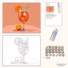 Napsütötte aperol spritz - számfestő készlet - Számfestő.hu - 60×70cm - Keretre feszítve