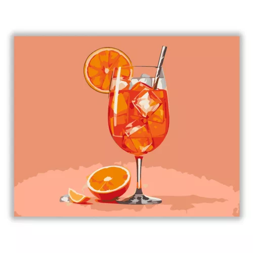 Napsütötte aperol spritz - számfestő készlet - Számfestő.hu - 80×100cm - Keret nélkül