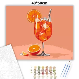 Napsütötte aperol spritz - számfestő készlet - Számfestő.hu - 40×50cm - Keret nélkül
