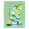 Frissítő gin-tonik - számfestő készlet - Számfestő.hu - 40×50cm - Keret nélkül