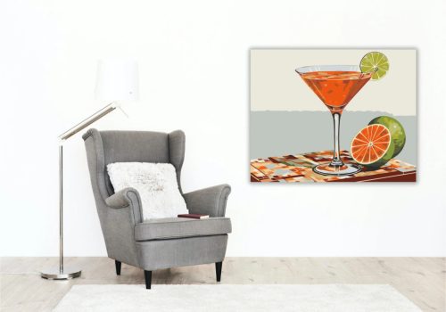 Friss daiquiri koktél - számfestő készlet - Számfestő.hu - 50×60cm - Keretre feszítve