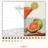 Friss daiquiri koktél - számfestő készlet - Számfestő.hu - 60×70cm - Keret nélkül