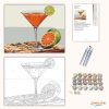 Friss daiquiri koktél - számfestő készlet - Számfestő.hu - 80×100cm - Keretre feszítve