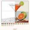 Friss daiquiri koktél - számfestő készlet - Számfestő.hu - 40×50cm - Keret nélkül