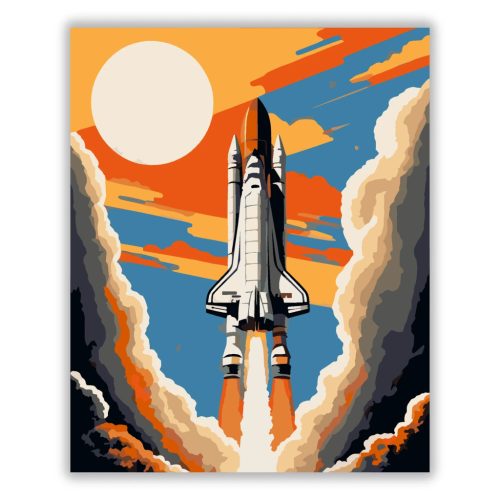 Felszállás - számfestő készlet - Számfestő.hu - 80×100cm - Keretre feszítve