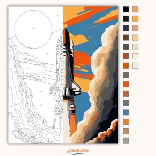 Felszállás - számfestő készlet - Számfestő.hu - 40×50cm - Keretre feszítve