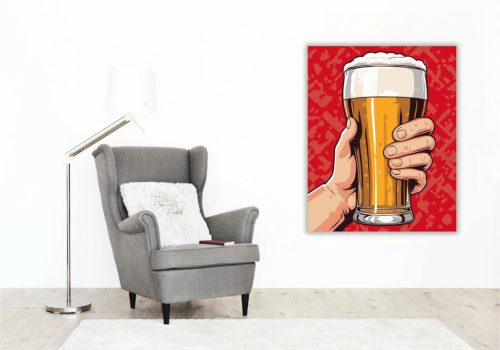 Habos korsó sör - számfestő készlet - Számfestő.hu - 50×60cm - Keret nélkül