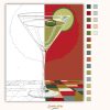 Martinis pohár - számfestő készlet - Számfestő.hu - 60×70cm - Keret nélkül