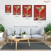 Martinis pohár - számfestő készlet - Számfestő.hu - 40×50cm - Keret nélkül
