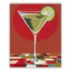 Martinis pohár - számfestő készlet - Számfestő.hu - 40×50cm - Keret nélkül