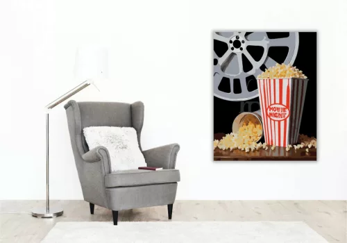 Mozis popcorn - számfestő készlet - Számfestő.hu - 50×60cm - Keret nélkül
