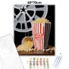 Mozis popcorn - számfestő készlet - Számfestő.hu - 60×70cm - Keret nélkül