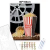 Mozis popcorn - számfestő készlet - Számfestő.hu - 80×100cm - Keret nélkül