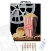 Mozis popcorn - számfestő készlet - Számfestő.hu - 40×50cm - Keret nélkül