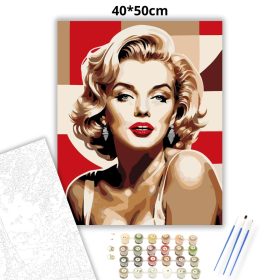 Ikonikus szőke frizura - számfestő készlet - Számfestő.hu - 40×50cm - Keret nélkül
