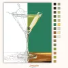 Klasszikus martini - számfestő készlet - Számfestő.hu - 40×50cm - Keret nélkül