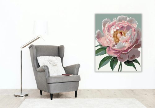 Pünkösdi rózsa - számfestő készlet - Számfestő.hu - 60×70cm - Keret nélkül