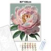 Pünkösdi rózsa - számfestő készlet - Számfestő.hu - 80×100cm - Keret nélkül