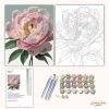 Pünkösdi rózsa - számfestő készlet - Számfestő.hu - 80×100cm - Keret nélkül