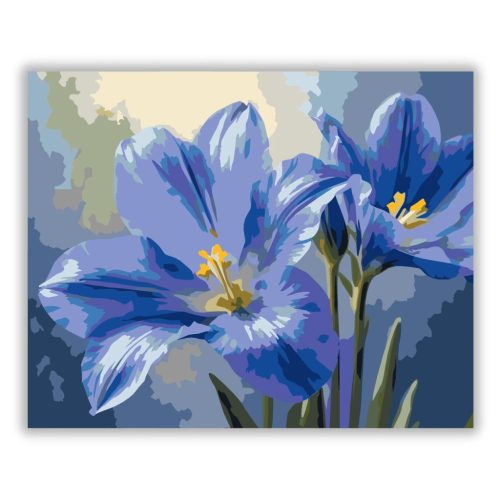 Harmatos harangvirág - számfestő készlet - Számfestő.hu - 50×60cm - Keretre feszítve