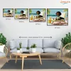 Limonádés tengerparti pihenő - számfestő készlet - Számfestő.hu - 60×70cm - Keretre feszítve