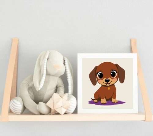 Csillogó tekintet - gyerek számfestő készlet - Számfestő.hu - 50×50cm - Keretre feszítve