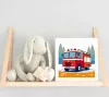 Bátor tűzoltóautó - gyerek számfestő készlet - Számfestő.hu - 20×20cm - Keretre feszítve