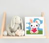 Álmodozó nyuszi szeretete - gyerek számfestő készlet - Számfestő.hu - 50×50cm - Keret nélkül
