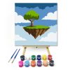 Lebegő sziget fája - gyerek számfestő készlet - Számfestő.hu - 20×20cm - Keretre feszítve