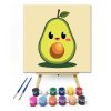 Mosolygós avokádó - gyerek számfestő készlet - Számfestő.hu - 30×30cm - Keret nélkül