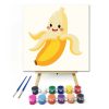 Vidám banán - gyerek számfestő készlet - Számfestő.hu - 30×30cm - Keretre feszítve
