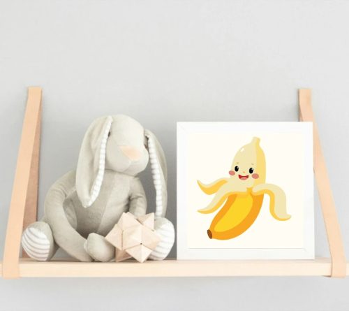 Vidám banán - gyerek számfestő készlet - Számfestő.hu - 40×40cm - Keret nélkül