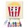Vidám popcorn - gyerek számfestő készlet - Számfestő.hu - 20×20cm - Keret nélkül