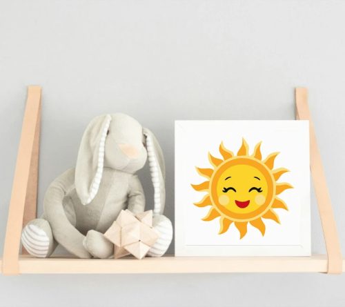 Napocska nevetése - gyerek számfestő készlet - Számfestő.hu - 40×40cm - Keret nélkül