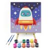 Vidám rakéta útja - gyerek számfestő készlet - Számfestő.hu - 40×40cm - Keretre feszítve