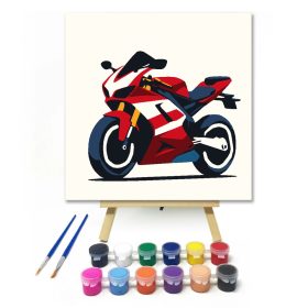 Sportmotor - gyerek számfestő készlet - Számfestő.hu - 20×20cm - Keret nélkül