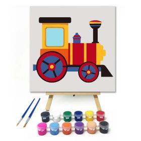 Kismozdony - gyerek számfestő készlet - Számfestő.hu - 20×20cm - Keret nélkül