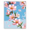 Tavaszi cseresznyevirágok - számfestő készlet - Számfestő.hu - 40×50cm - Keret nélkül