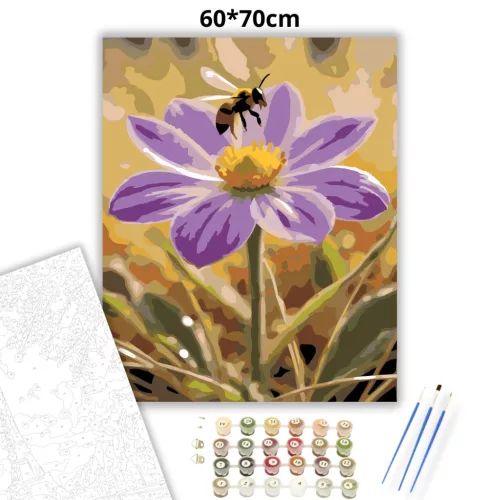 Tavaszi virágzás - számfestő készlet - Számfestő.hu - 60×70cm - Keret nélkül