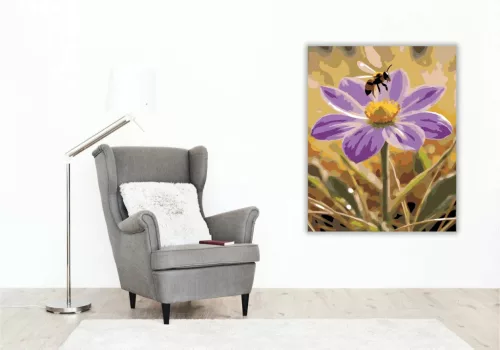 Tavaszi virágzás - számfestő készlet - Számfestő.hu - 60×70cm - Keret nélkül